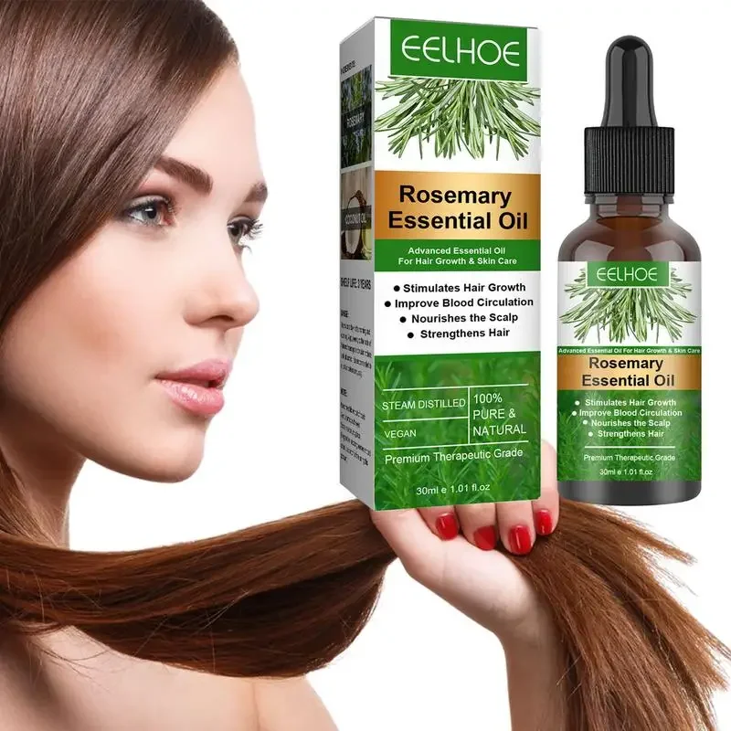 Aceite Esencial de Romero para el cuidado del cabello, suero suave para el crecimiento del cabello, Antifrizz, Anti pérdida de pelo, nuevos tratamientos de belleza para el cabello, 30ML