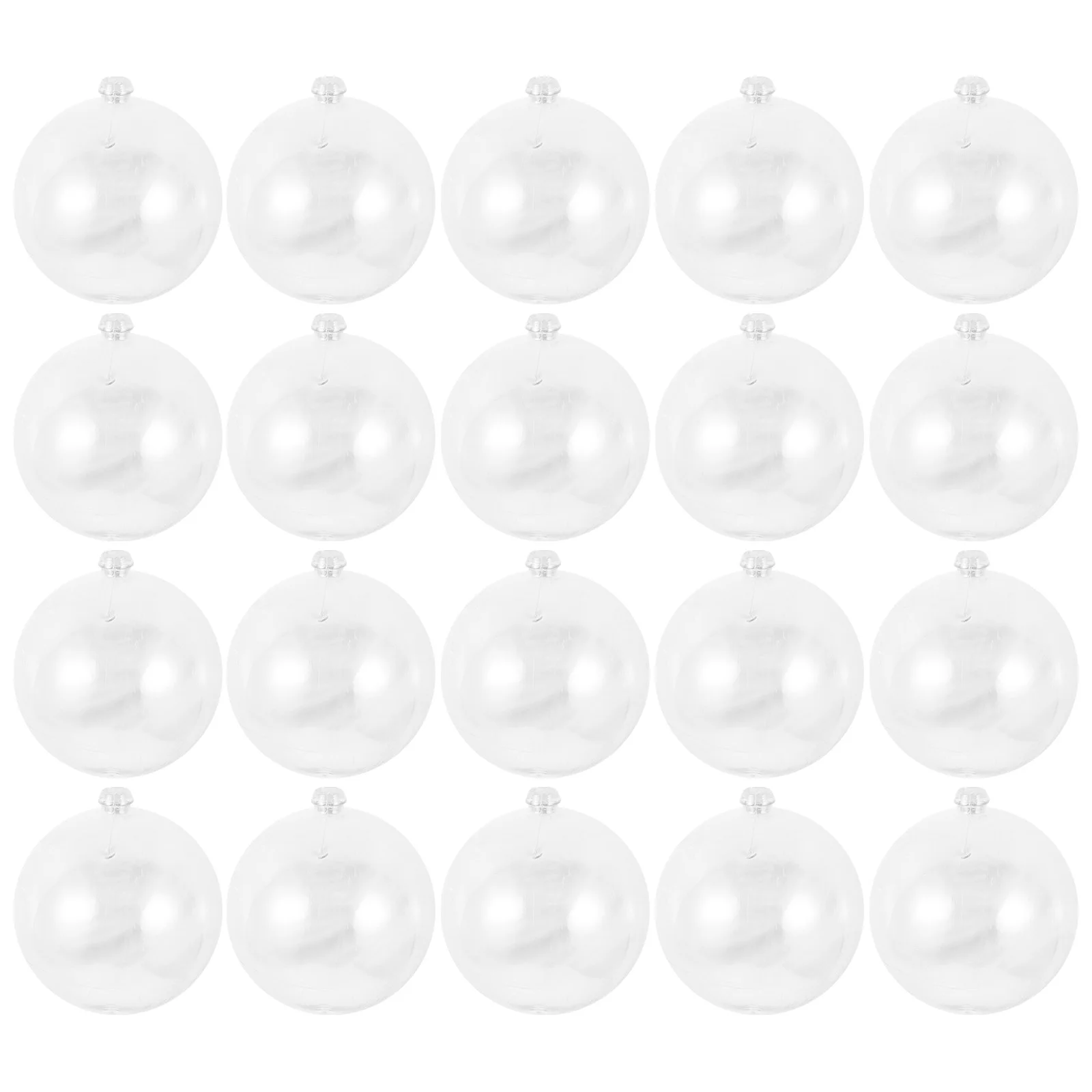

25Pcs Clear Xmas Balls Decor Sturdy Material Simple Design Suitable for Xmas Party Atmosphere Clear Christmas Balls