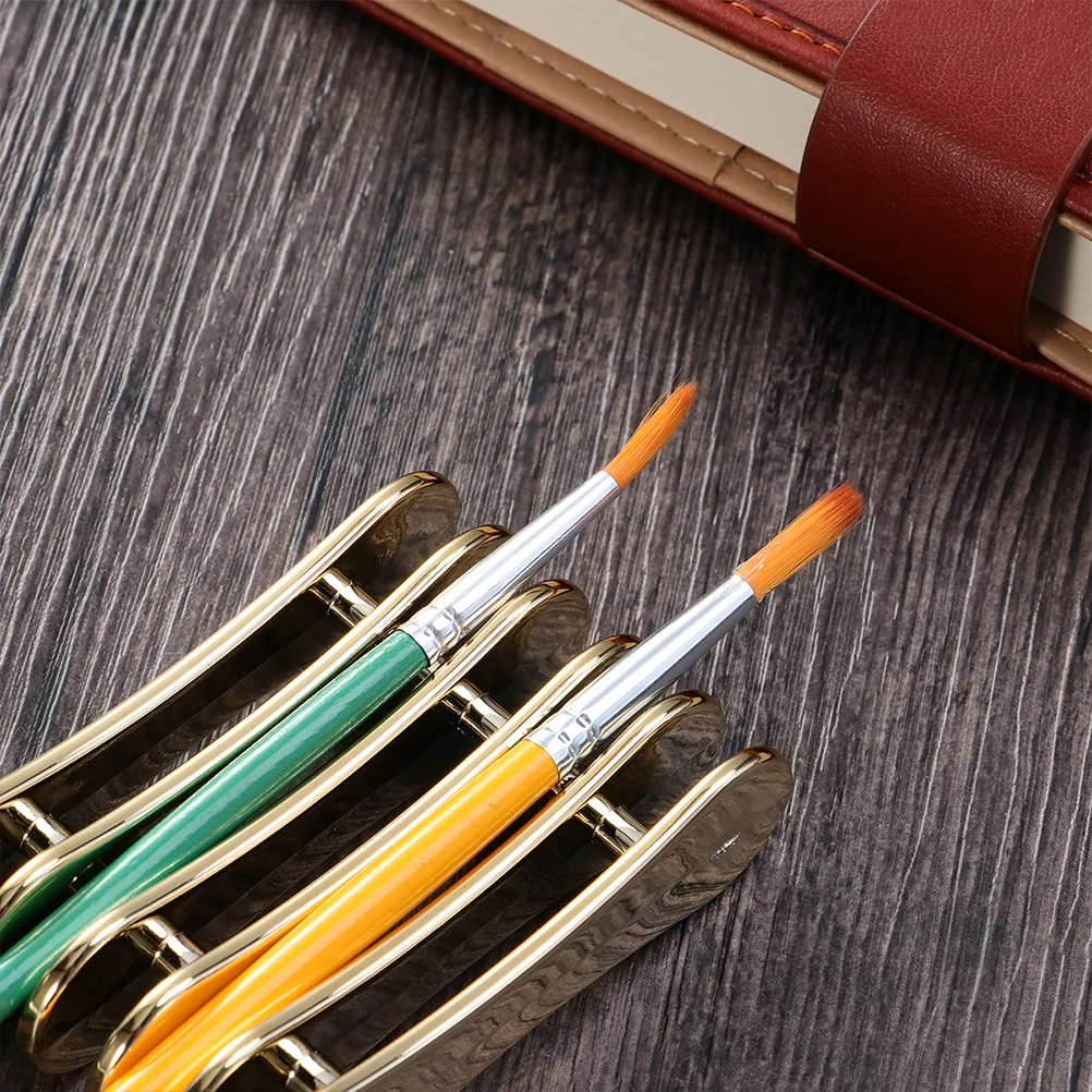 

2 шт., держатель для инструментов для дизайна ногтей, 5 сеток, подставка для ручек для УФ-гелевых кистей, лаков, ручек, компактный, удобный держатель, предотвращает разорганирование в