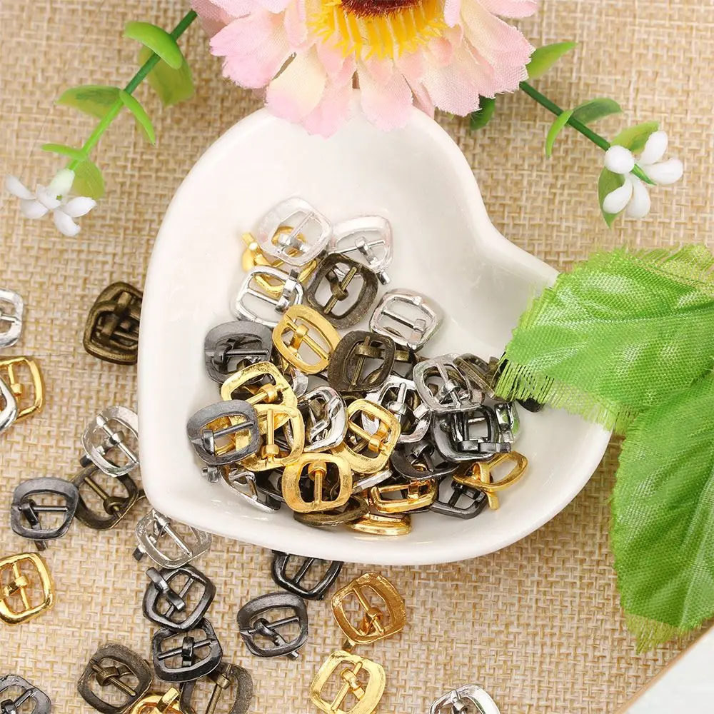 20/40pcs Newest 4 Colors Mini Ultra-small Belt Buttons Diy Dolls Buckles Tri-glide Buckle  Bags Accessories