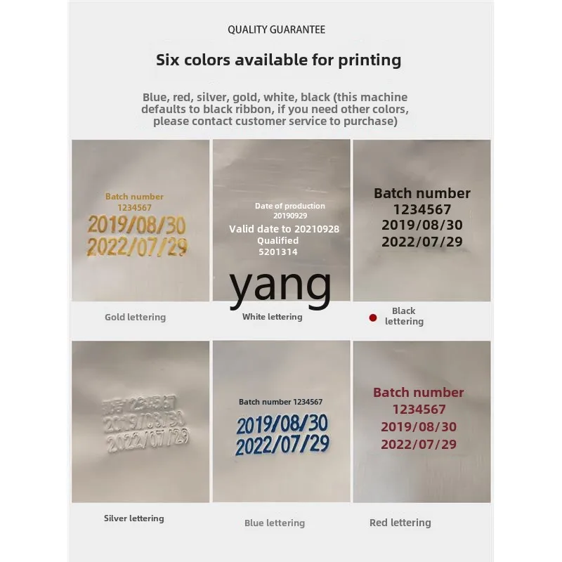 تاريخ إنتاج يدوي من نوع الحرارة المباشر LTT، يمكنه طباعة ثلاثة صفوف من الكلمات الصلب ختم المبرمج الشريط الملون المضغوط يدويًا