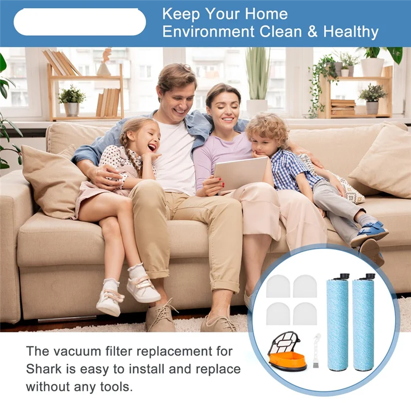 B58B-WD161 استبدال فلتر HEPA ومجموعة أسطوانة الفرشاة لسمك القرش Hydrovac Messmaster AW261، WD160، WD161، WD260، WD261، WD265