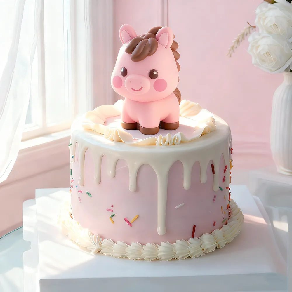 

3d Pony Silicone Molds Different Size Cute Horse Fondant Candy Chocolate Mould DIY BakingTools Cake Decoration Accessories