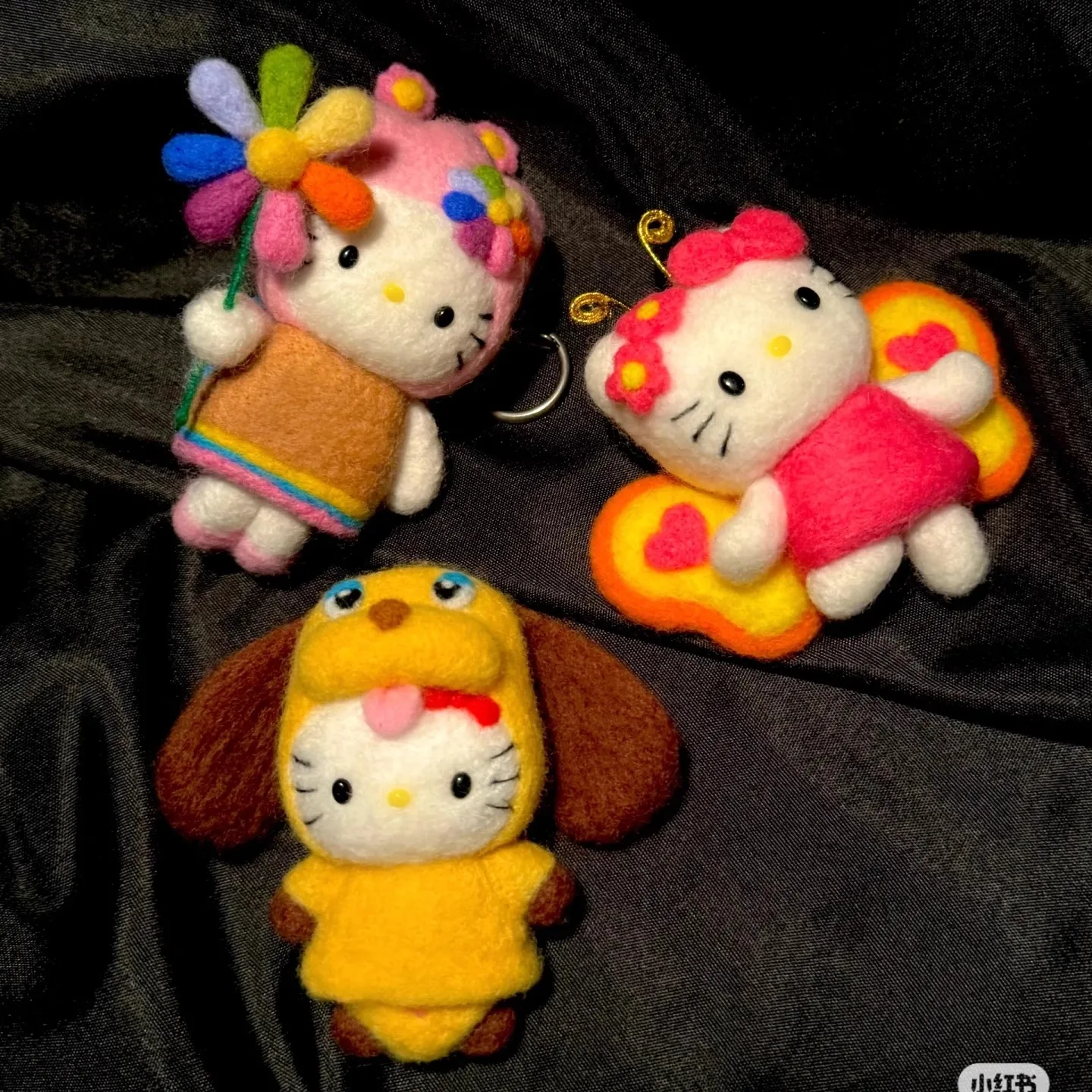 

Hello Kitty Flower Fairy Butterfly Plush Toy Pendant Key Backpack Charm Kt Plush Doll Doll Accessories