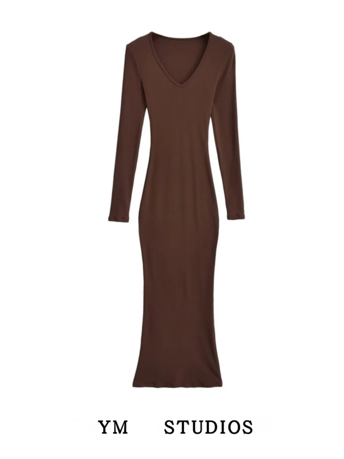 

Kardaian Sexy Elastic Slim Long Sve Bodycon Dr V-ne Long Dr Эластичный повседневный сладкий и пряный Sle Всесезонный