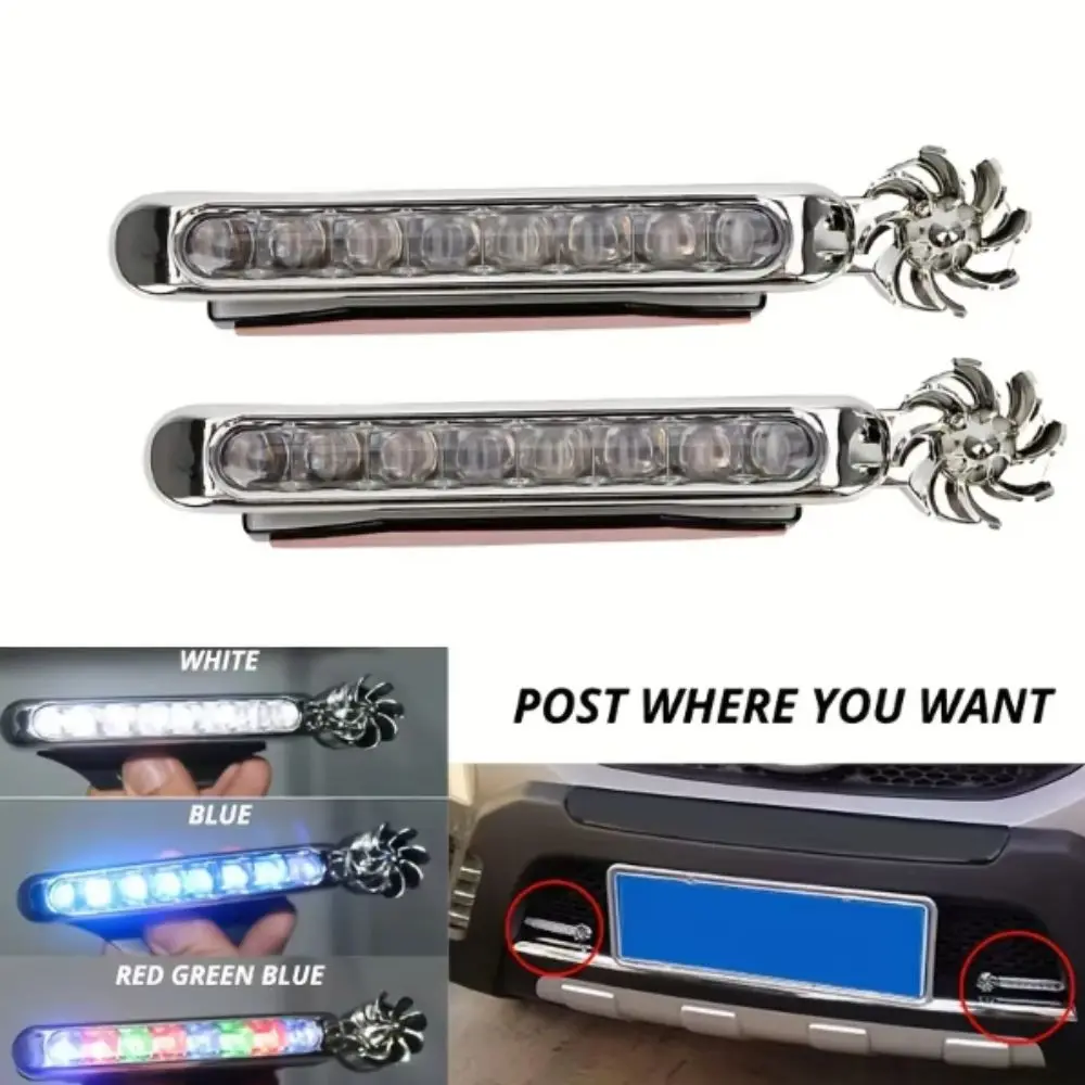 

LED Wind Powered Car LED Light Wind Powered Rotation Fan Rotation Fan Lamp Net Light Decorative Car Auxiliary Light
