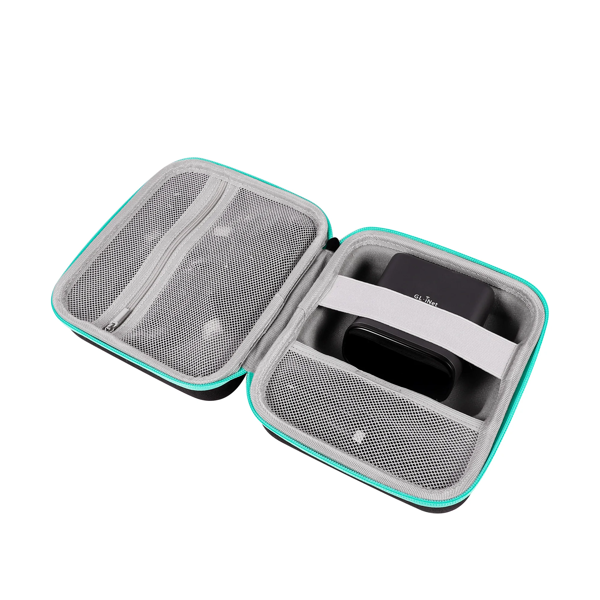 GL.iNet حقيبة تنظيم كبيرة للسفر لأجهزة توجيه السفر، وأجهزة التوجيه الخلوية، وحقيبة القرص الصلب، متوافقة مع الشواحن