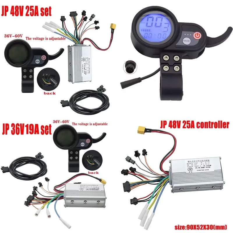 JP brushless motor controller 36V 48v speed controller with waterproof LCD panel for electric bicycle scooter
