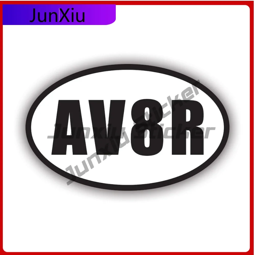 

Oval Av8R Aviator Sticker Creative Decals Fly Flying Pilot Aviators Cool Style SUV Use Waterproof Vinyl Decal For Rear Window