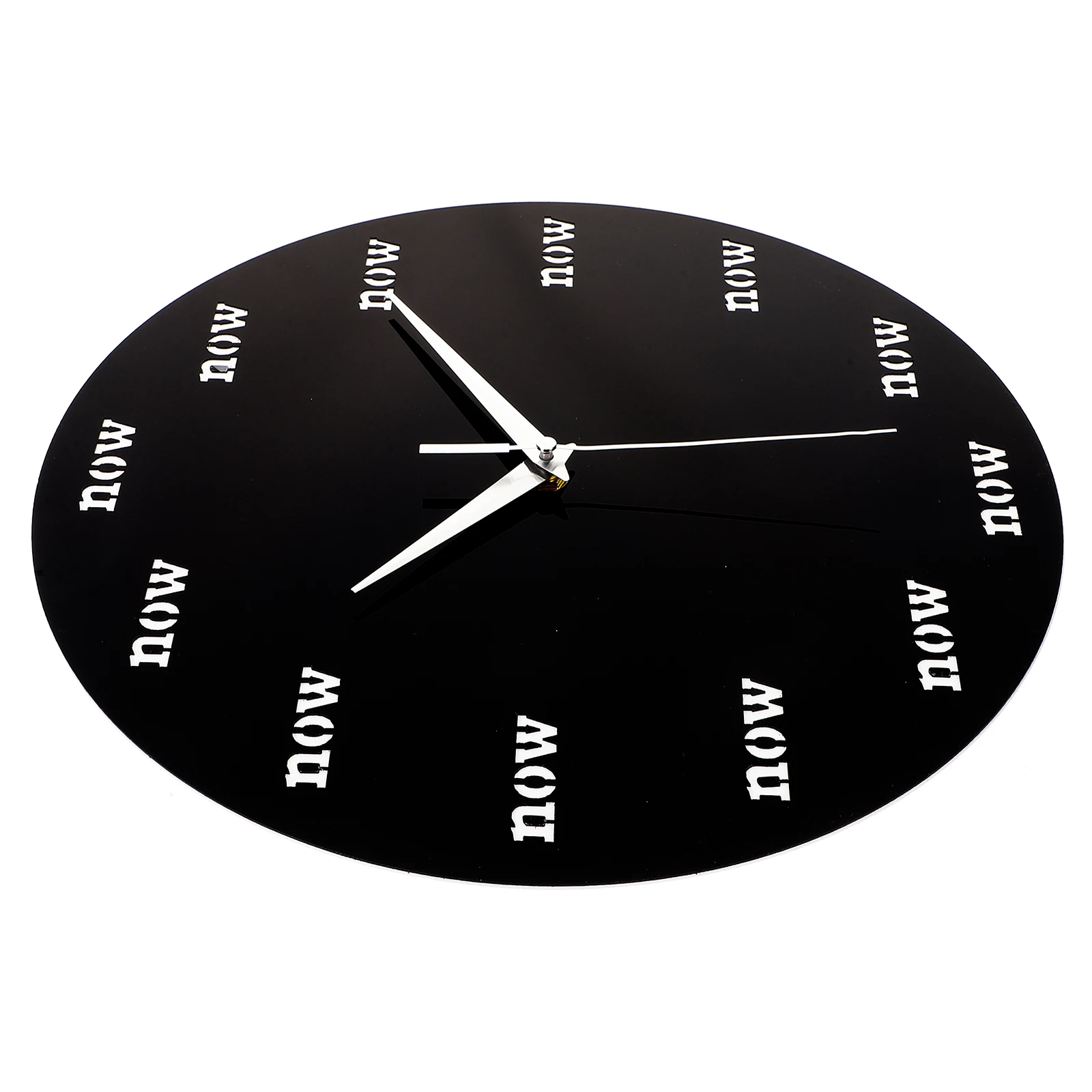 

Mirror Wall Clock Black Plastic Shell Living Room Office Decor Simple Design Large Size Decorative Mute Bedroom