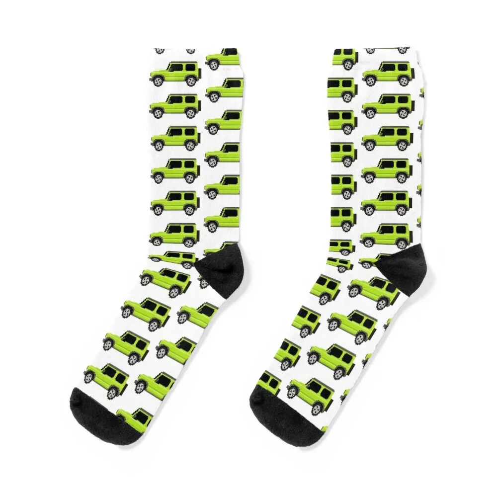 Suzuki Jimny Lime Socks japanese fashion kids gifts soccer anti-slip Ladies Socks Men's