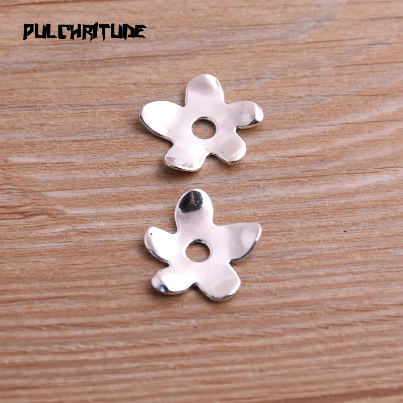  16pcs 19*19mm Two Color Receptacle Hollow Flower DIY Spaced Jewelry Accessories Charms For Jewelry Making