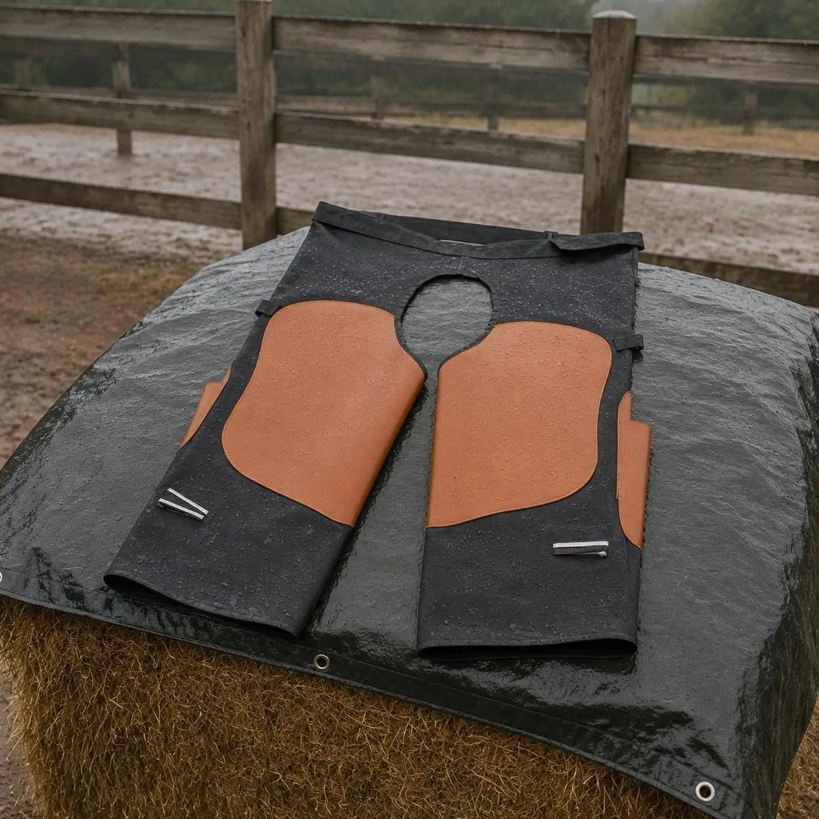 Horse Grooming Apron Reinforced Leg Guards Farrier Chaps Canvas Workwear for Stable Hoof Trimming