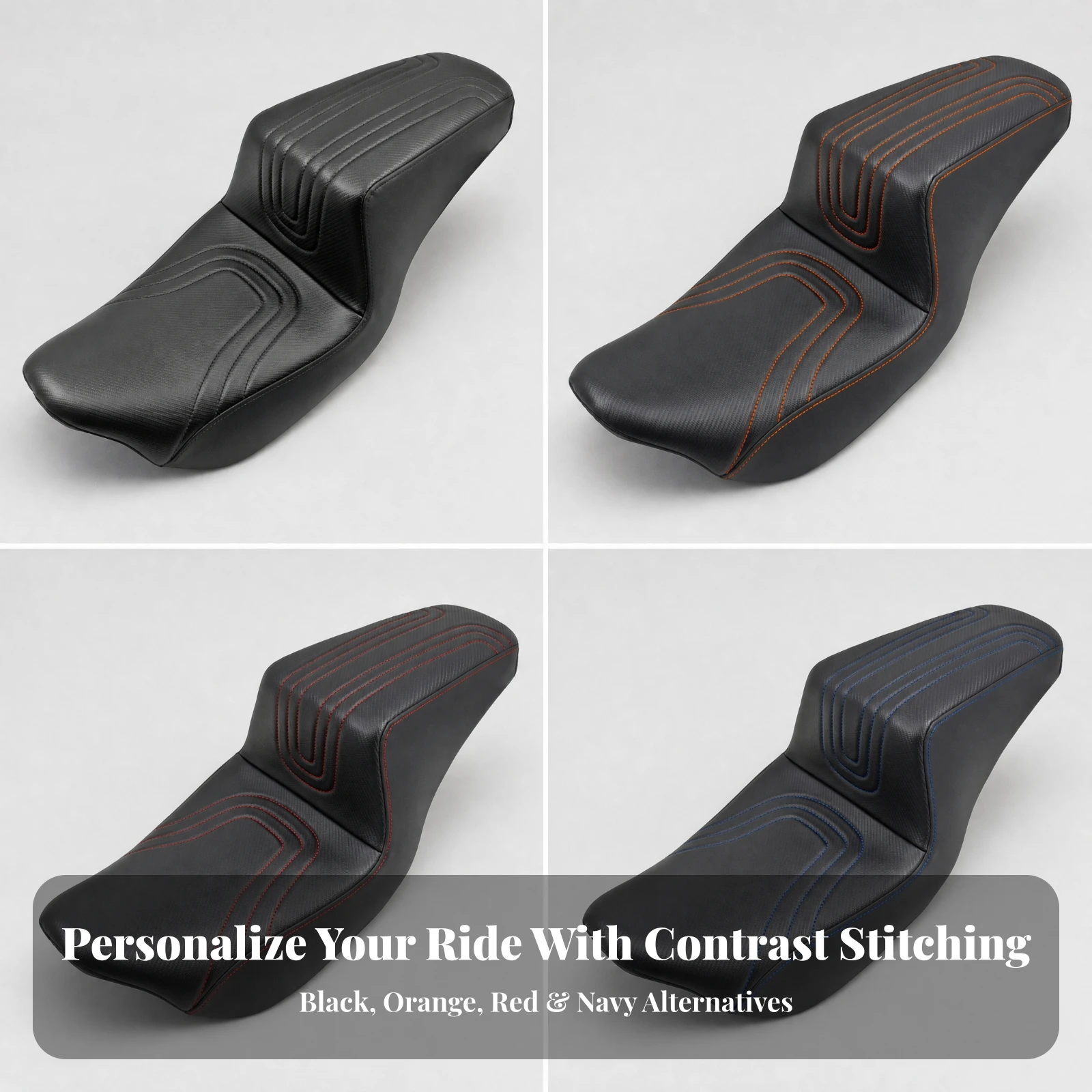 One-Piece Driver Passenger Seat Padded One-Piece Seat with Backrest Ergonomic Long-Lasting for Road Trips