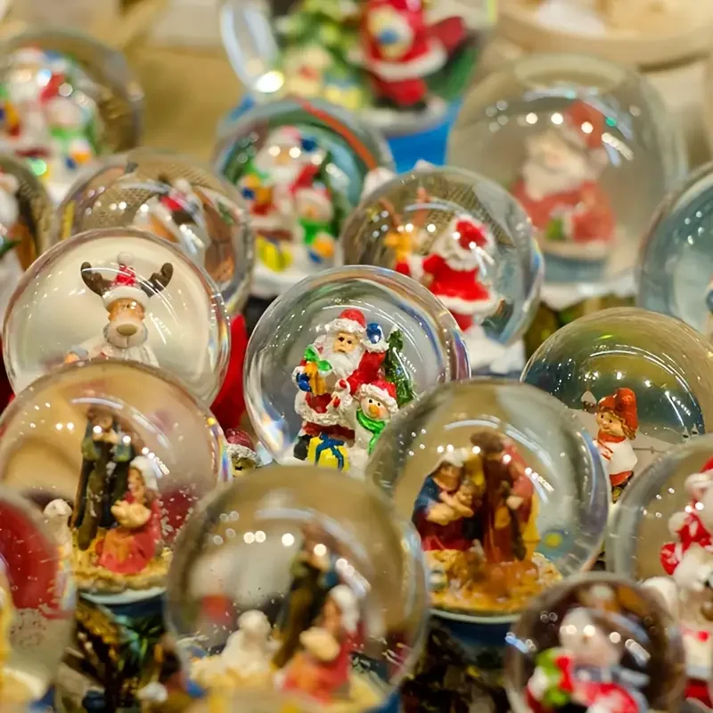 DIY Snow Globe Kit Transparent Plastic Water Globes with Removable Lids for Holiday Crafts And Decorations