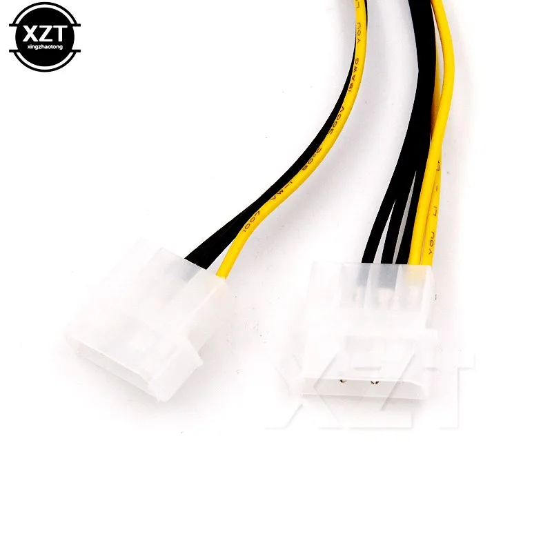 8Pin To Dual 4Pin Video Card Power Cord Y Shape 8 Pin PCI Express To Dual 4 Pin Molex Graphics Power Cable