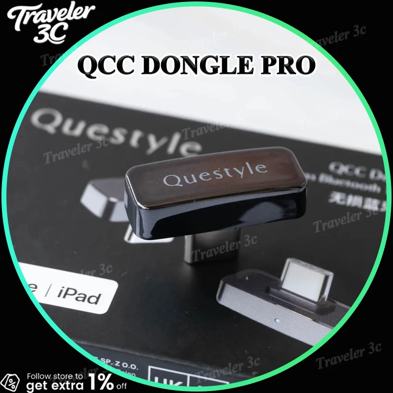 

Original Questyle QCC Dongle Pro LDAC Lossless Bluetooth 5.4 Transmitter Supports Snapdragon Sound with AptX Music Adapter PC