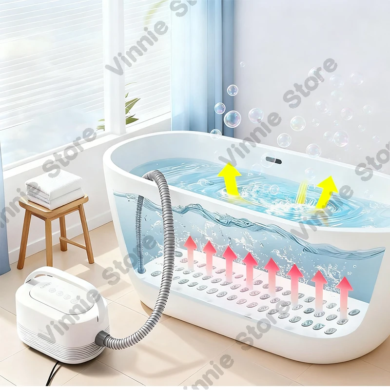 Bath Bubble Machine SPA Air Pump Massager with Heating & 6-Speed Control for Holiday Relaxation Gift & Home SPA Sessions
