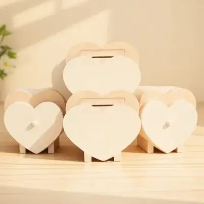 

Vaguelly 4Pcs Wooden Piggy Bank Kids Craft Kit Storage Christmas Toy Ornament Handmade Children Gift Tool Case