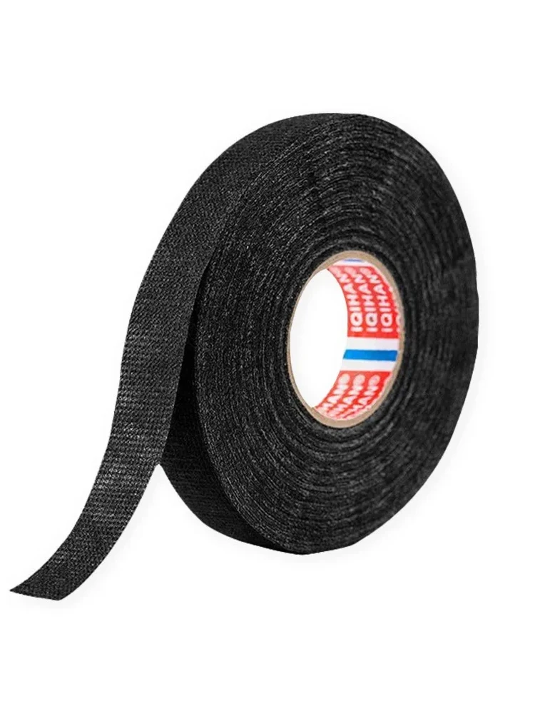 Rouleau de ruban adhésif noir en tissu pour grille de voiture, 25m, métier à tisser, câblage automatique, SFP