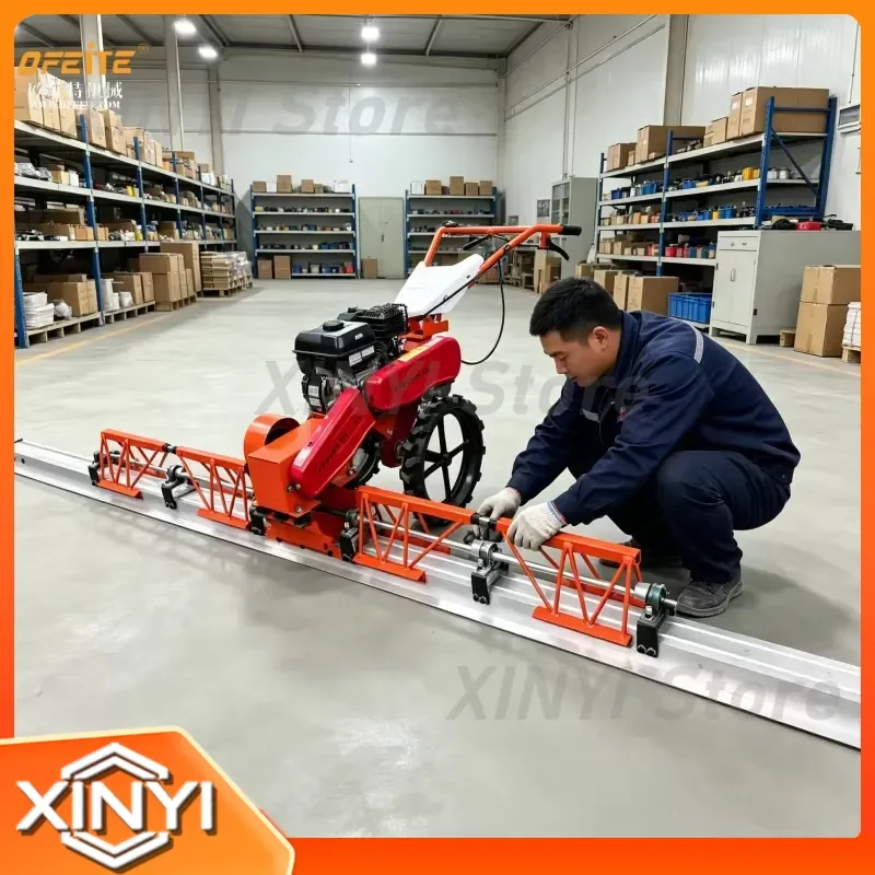 Industrial custom concrete vibration paving equipment 2-6m adjustable beam gas engine road leveling construction tool
