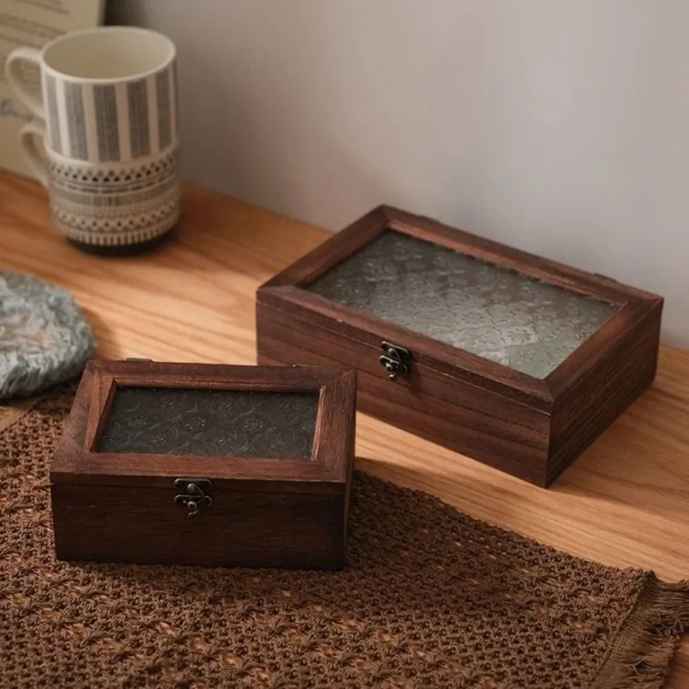 

Ретро деревянная откидная крышка, ящик для хранения, пыленепроницаемая, устойчивая к окислению, настольная шкатулка для драгоценностей, домашнее использование, влагостойкая универсальная шкатулка, спортивная