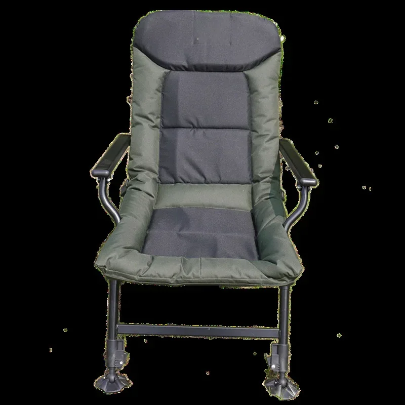 Silla de pesca multifuncional, asiento de pesca europeo reclinable y grueso, plegable y portátil para exteriores, todo terreno