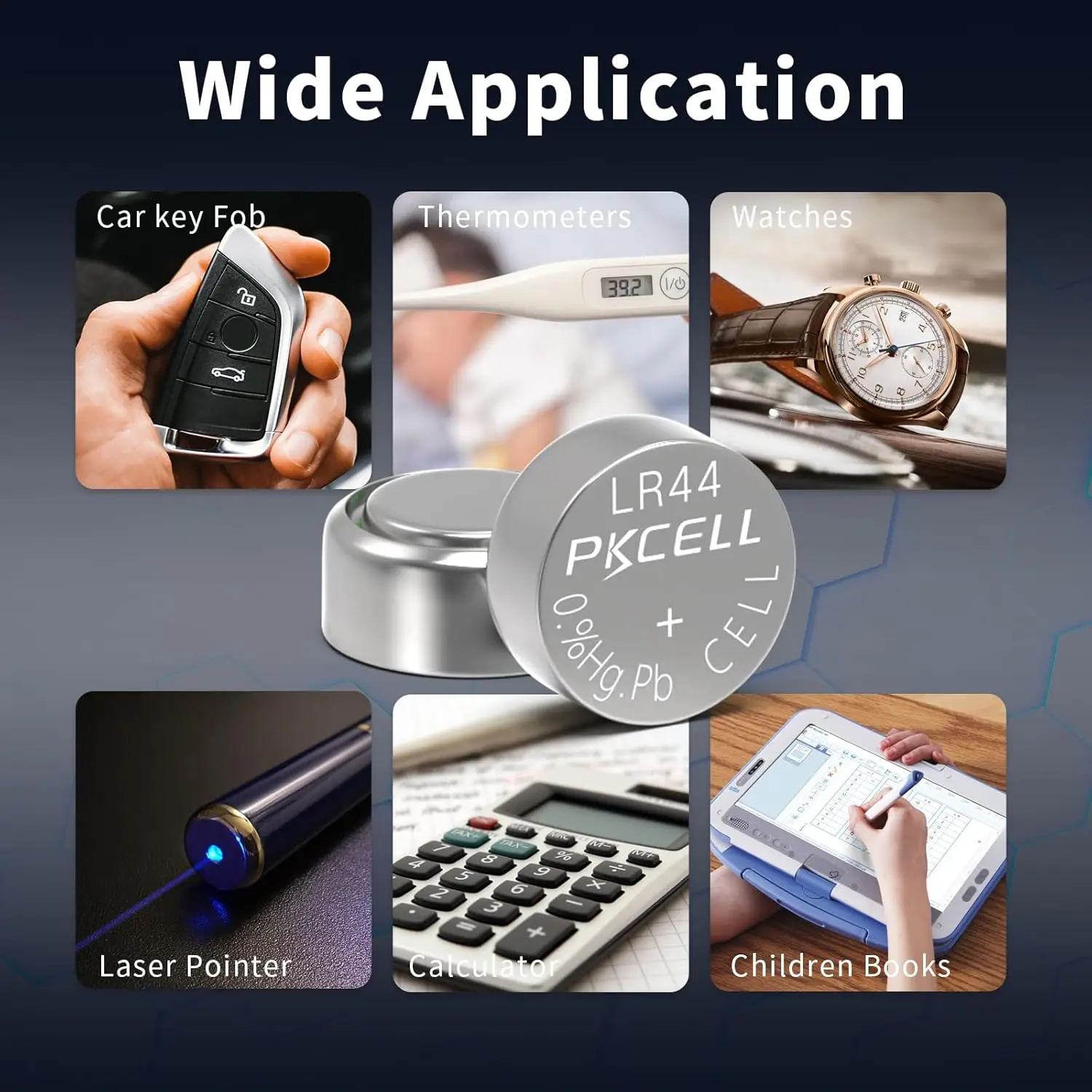 200-Count PKCELL LR44 Button Cell Battery 1.5V AG13 Alkaline Button Cell Batteries for Toys, Pet Collars, and Remote Controls