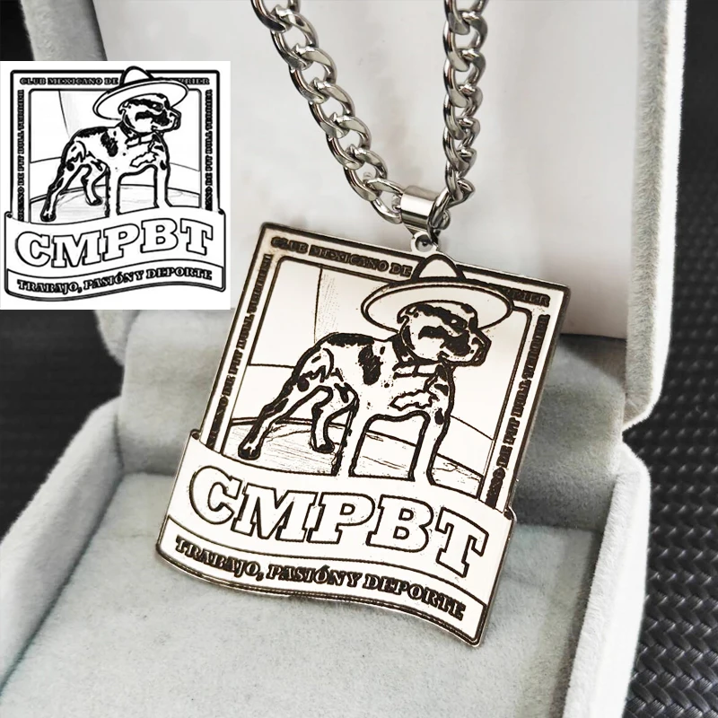 

Custom Stainless Steel Logo Necklaces And Pendants Personalized Photo Necklace With Cuban Chain Company Logo Commemorative Gift