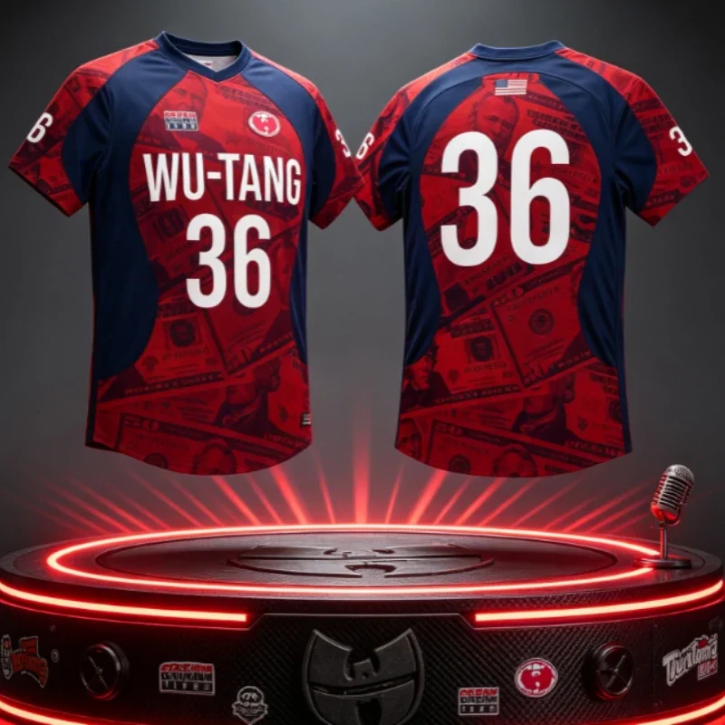 Wu Tang Clan C.R.E.A.M Printed US Team Brazil Mexico Team Football Jacket Quick Drying Breathable Y2k T-shirt Family Match