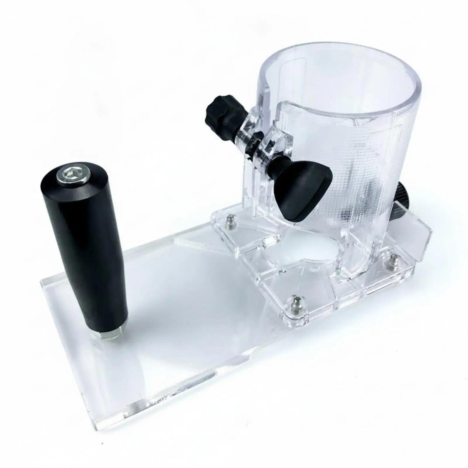 Clear Acrylic Router Base Plate Transparent Trim Router Base Locking Knobs Carpentry Tool Part