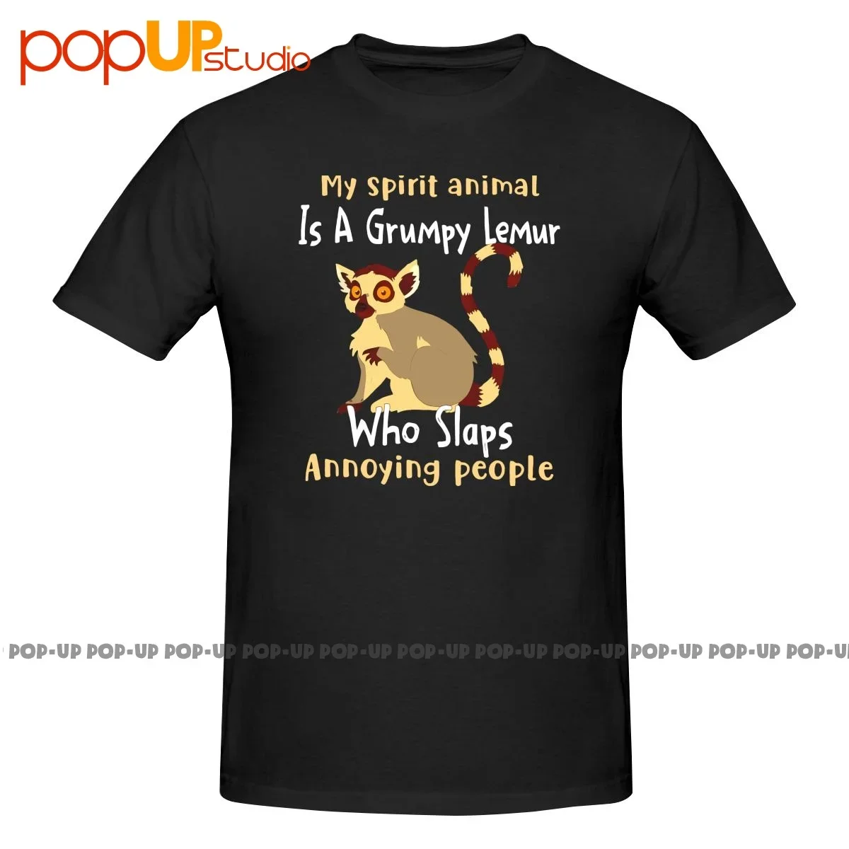 My Spirit Animal Is A Grumpy Lemur Who Slaps Annoying People Shirt T-shirt Tee New Hip Hop