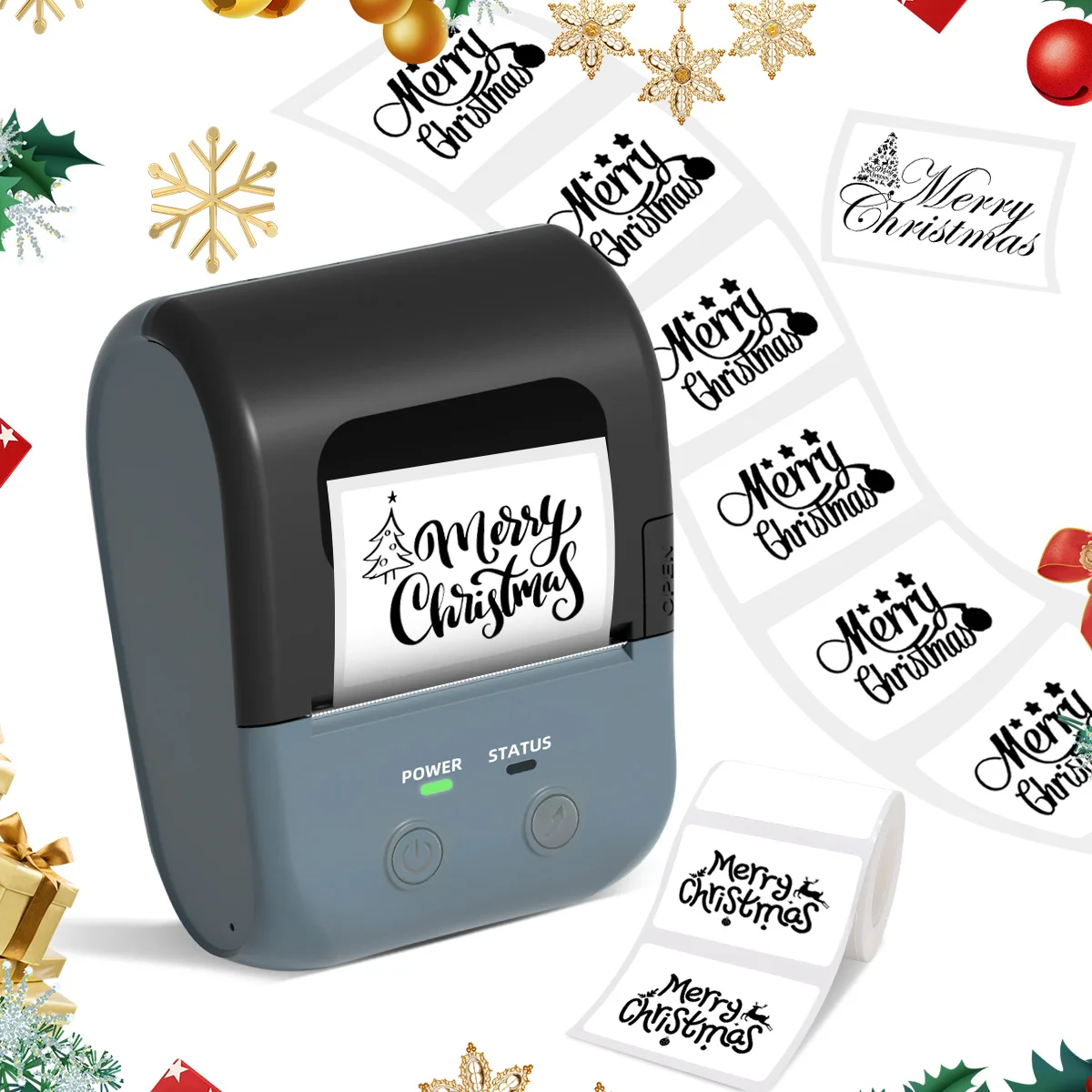 Etichettatrice portatile wireless Stampante termica alimentata tramite USB Design compatto per codici a barre per piccole imprese ideale per regalare