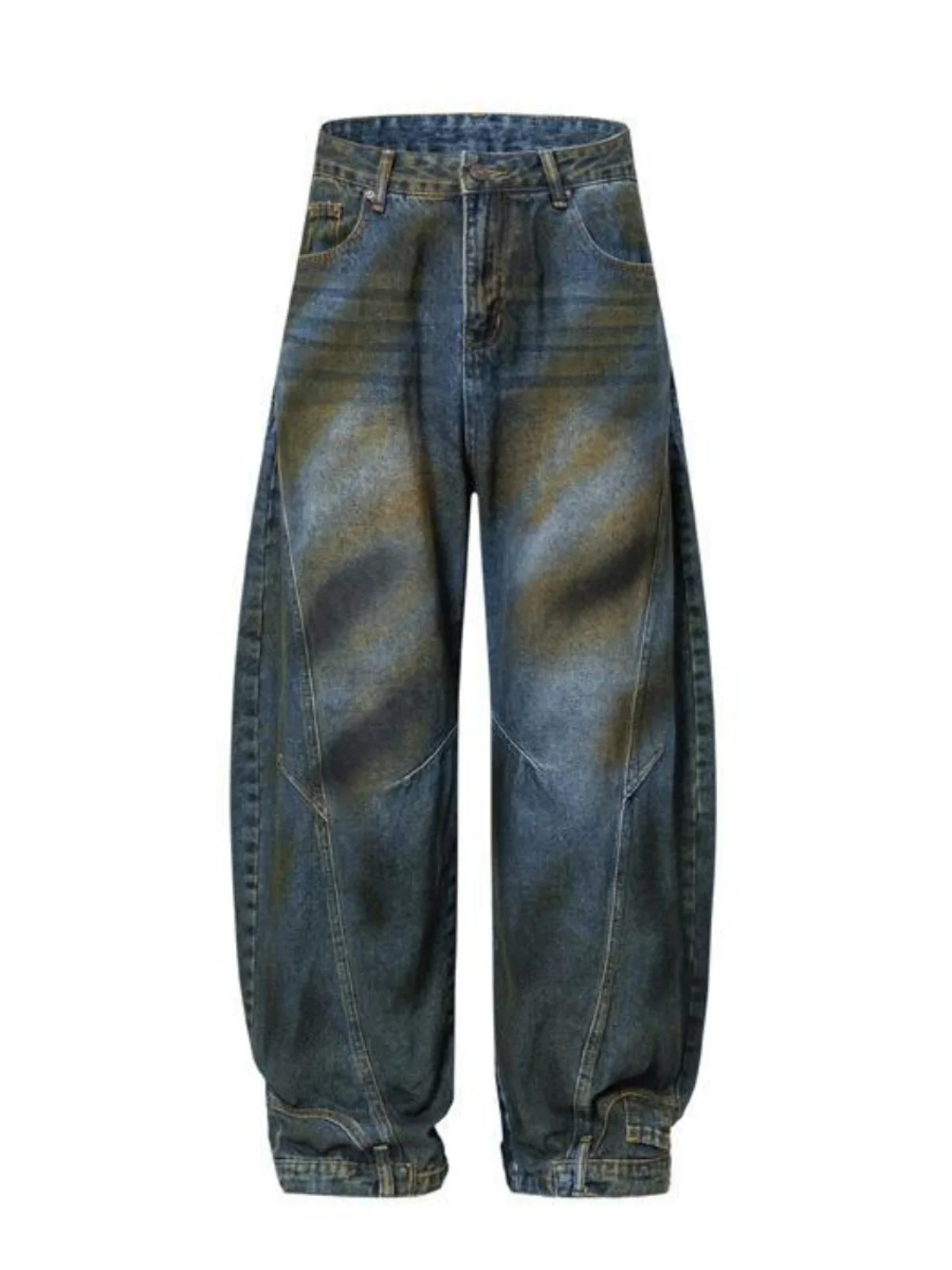 

Ретро-джинсы из американского денима для мужчин и женщин, модные широкие брюки в уличном стиле, весна-осень, молодежная повседневная одежда