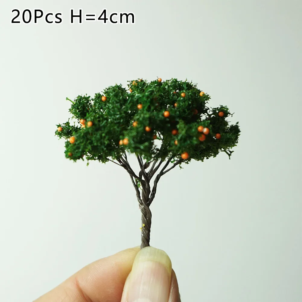 20Pcs Model Trees Train Railroad Micro Landscape Layout Diorama Scale Tree 7cm Decorate Building Model Roadway For Gift
