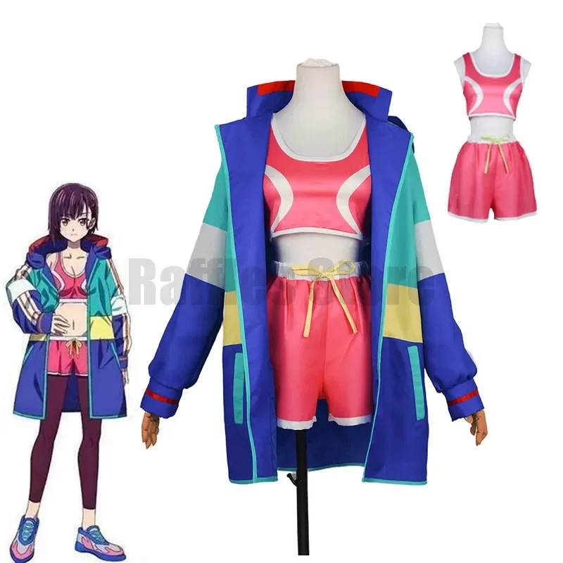 New Zom 100 Bucket List of The Dead Shizuka Mikazuki Akira Tendo Cosplay Costume Hoodie Jacket Pink Vest Shorts Women Cosplay