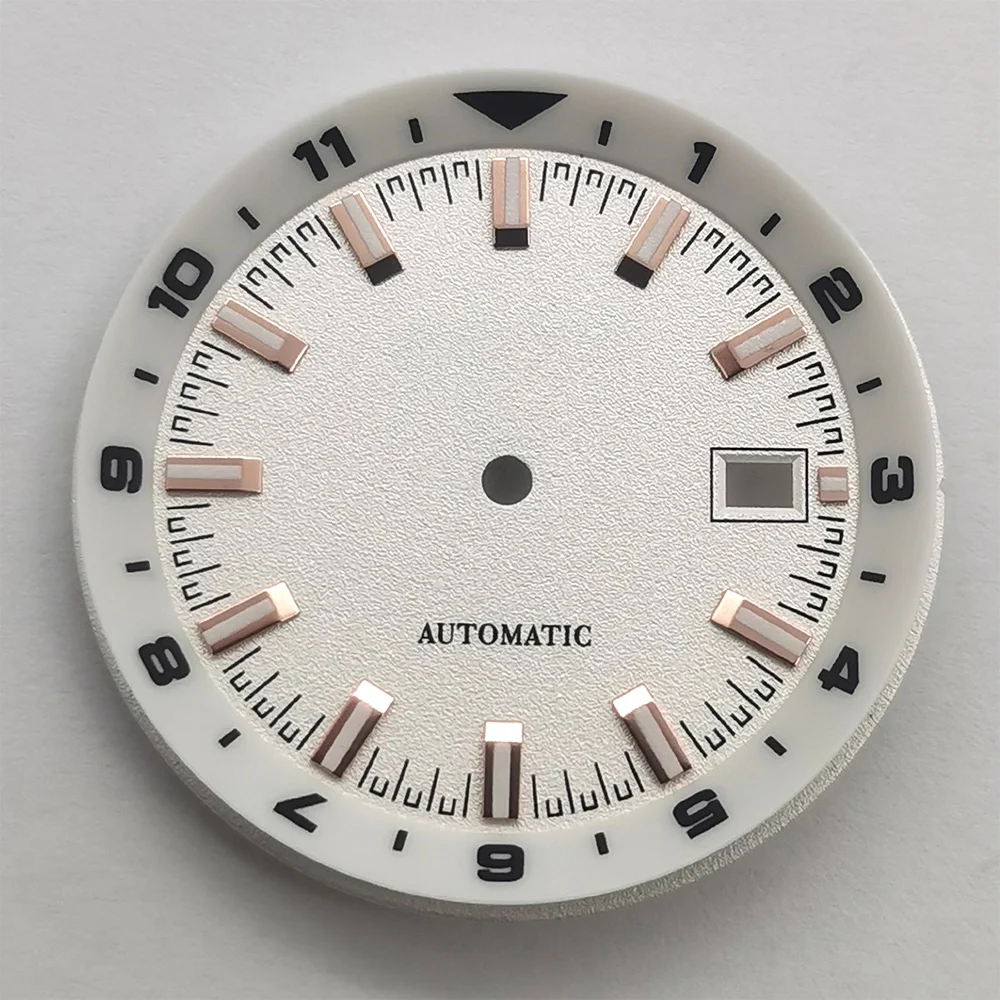 

Customized 36.5mm Dial With Inner Ring NH35 Watch Dial Fit For NH35 NH36 Movement Green Luminous Watch Faces Dial