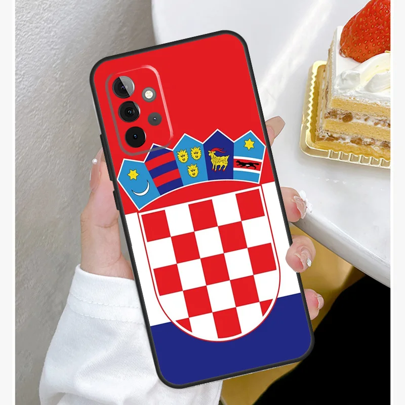 Croatia flag Case For Samsung Galaxy A55 A35 A15 A14 A34 A54 A73 A53 A33 A23 A13 A12 A32 A52 A51 Cover