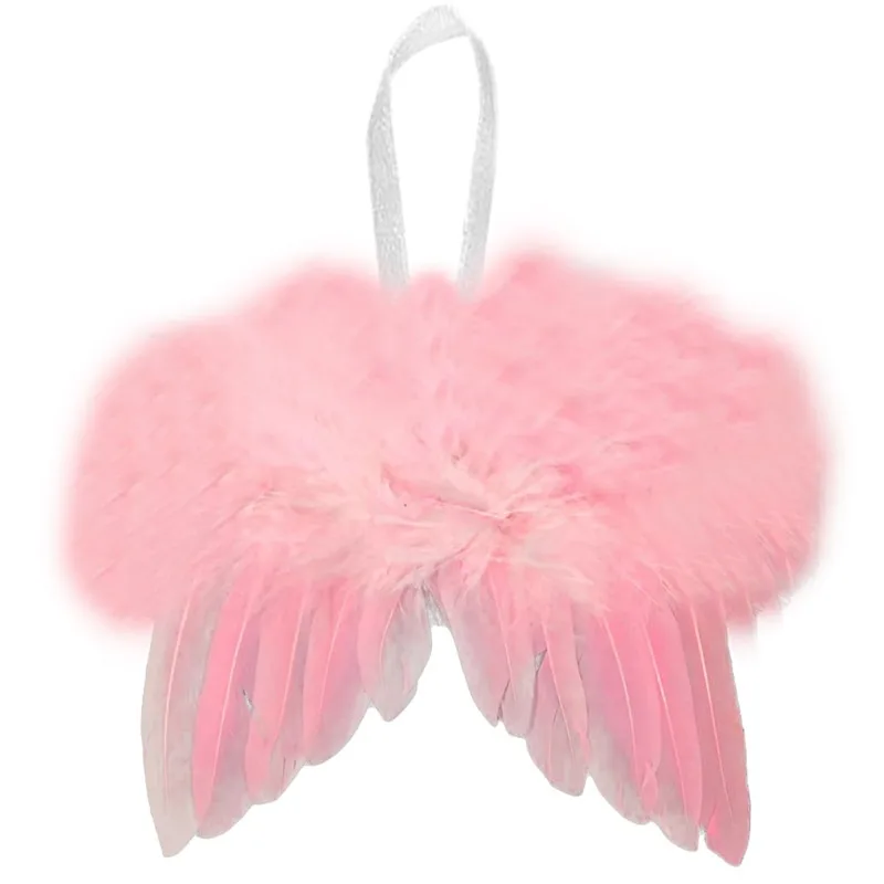 1PCS Vintage Feather Wing Lovely Chic Angel Christmas Tree Decoration Hanging Ornament Home/Party/Wedding Ornaments