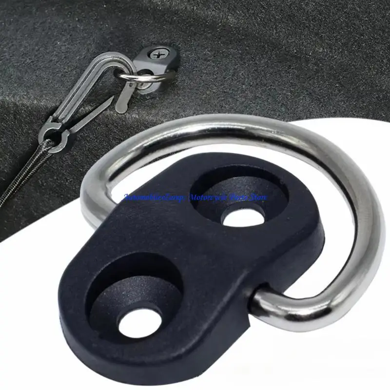 H7BD Cargo Fixing D-Rings Tie-Down Anchors Heavy Duty 55lbs Capacity D-Rings Secure for Trailers, Trucks