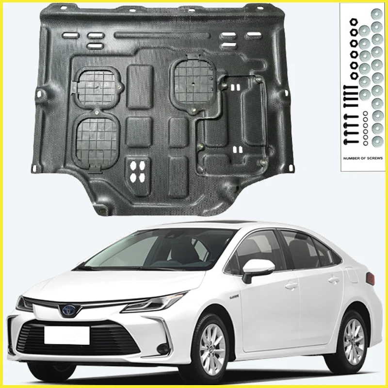 For Toyota Corolla 2019-2024 Black Under Engine Guard Plate Splash Shield Mud Fender Cover Mudguard Protector