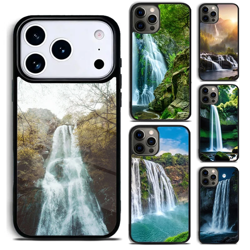 Чехол для телефона с дизайном «Водопад и природная красота» для iPhone 17, 16e, 15, 14, 13, 12, 11, Mini, Pro, MAX, мягкий силиконовый чехол