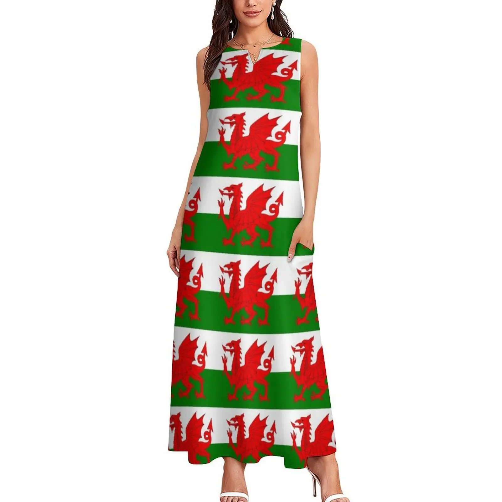 Welsh flag Long Dress Beachwear purple dress Dress