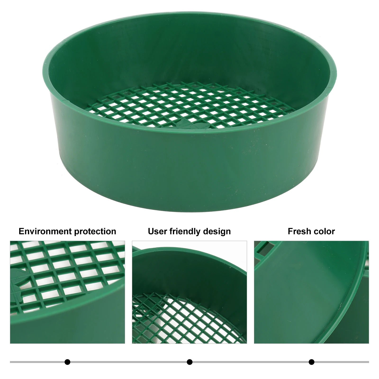 

5pcs Plastic Mesh Screen Garden Riddle For Compost Soil Stone Lightweight Durable Reusable Gardening Supplies Garden Hand Tools
