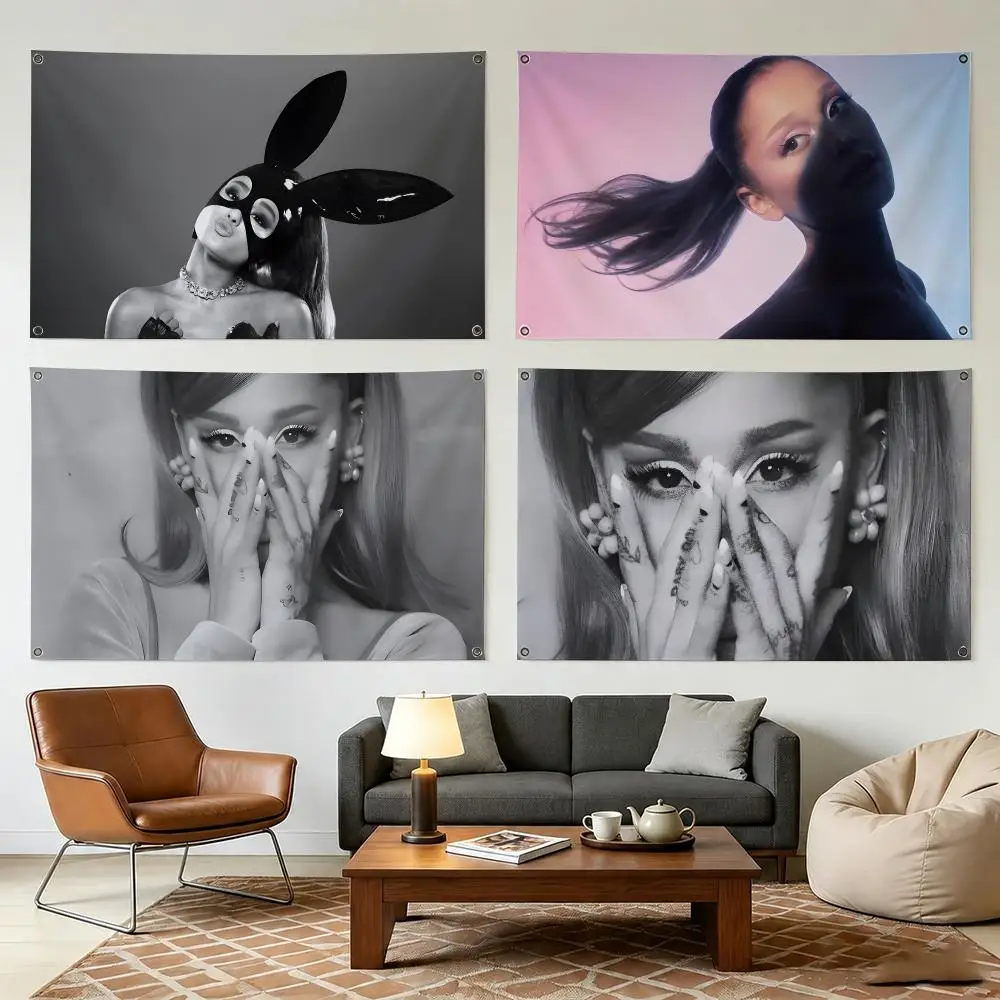 Ariana G-Grande Singer Flags Flag Durable Outdoor Indoor Festive Decoration Classic Design Wall Room Banner