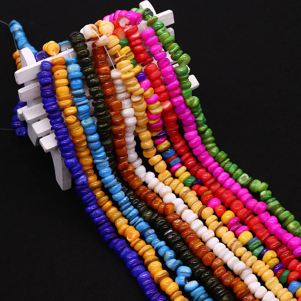 Natural Freshwater Dyed Irregular Crushed Stone Shaped Colorful Straight-hole Loose Beads DIY Jewelry Accessories for Necklaces