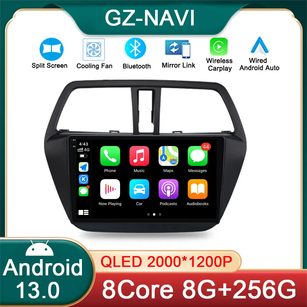 

For Suzuki SX4 S-Cross 2012 - 2017 9" Android 13 DSP Car Player Radio Video Multimedia Stereo DSP GPS Navigation Car Screen