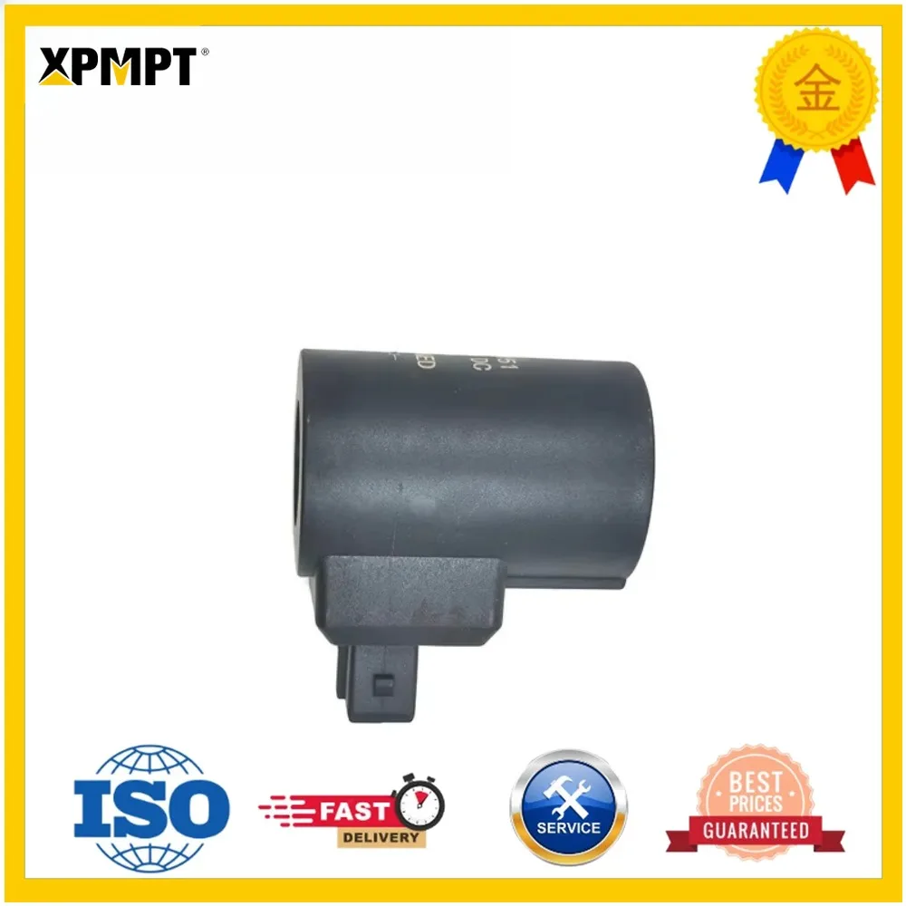 280239 10333044 Solenoid Valve Coil (Oblique Plug/Straight Plug,Length 53mm, Hole Distance 16mm) for Liebherr Excavator Parts