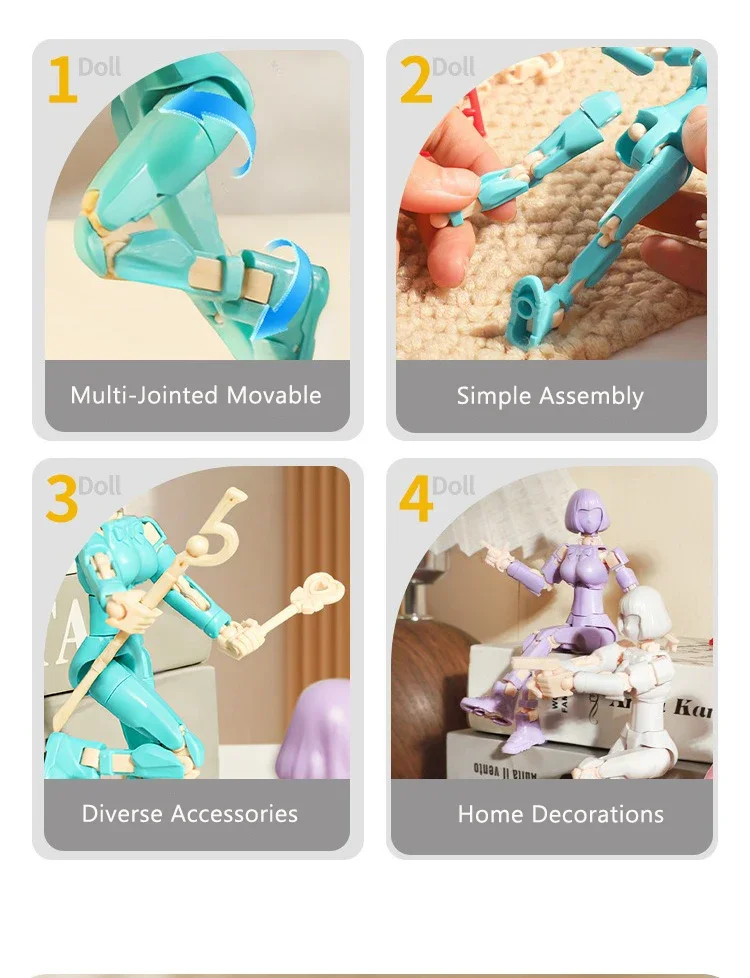 3D-Gedruckte Schaufensterpuppe Magische Schönheitsmädchen-Actionfigur Mehrfach Gelenkige Bewegliche Formwandelnde Roboter-Dekoration Geschenke – Detail 2