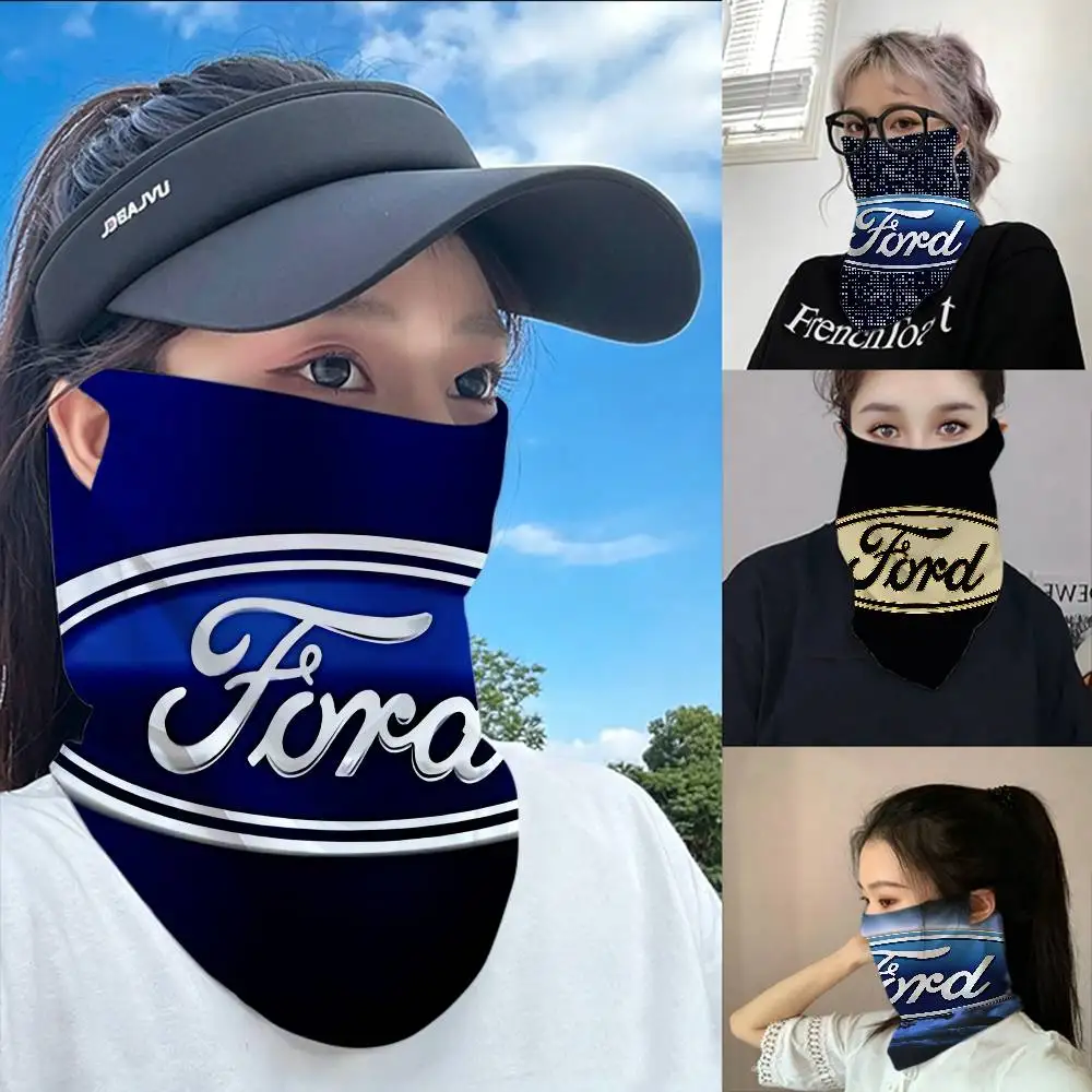 F-Ford-Mustang Muscle-Retro Multifunctional Tube Scarf Breathable Face Neck Cover for Mountaineering Riding Daily Use